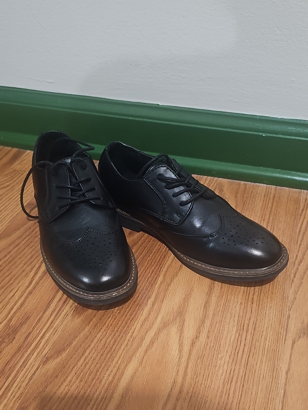 Deer Stags Black Boys' Dress Oxfords